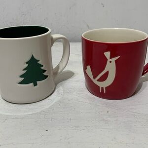 Starbucks Coffee Mug 2008 2011 Christmas Holiday Bone China Partridge Tree LOT